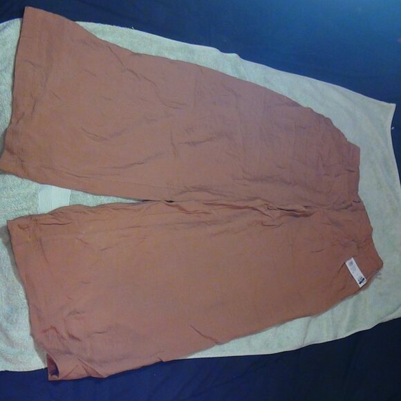 A New Day Womens High Rise Wide Leg Casual Pants Brown Brass Pockets Size 6 - Picture 14 of 16